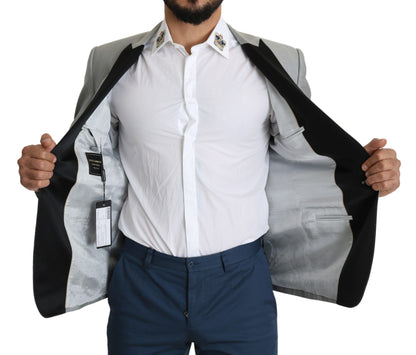 Dolce & Gabbana Light Gray Single Breasted SARTORIA Blazer