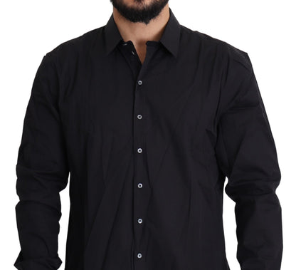 Dolce & Gabbana Black Cotton Stretch Dress SICILIA Shirt