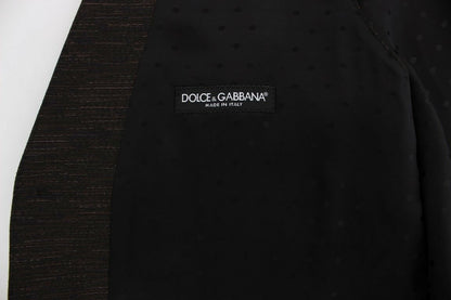 Dolce & Gabbana Black Wool Logo Dress Gilet Vest