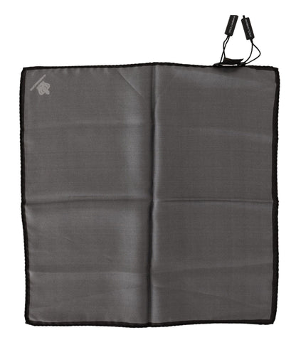 Dolce & Gabbana Gray 100% Silk Square Handkerchief Gray 100% Silk Square Handkerchief