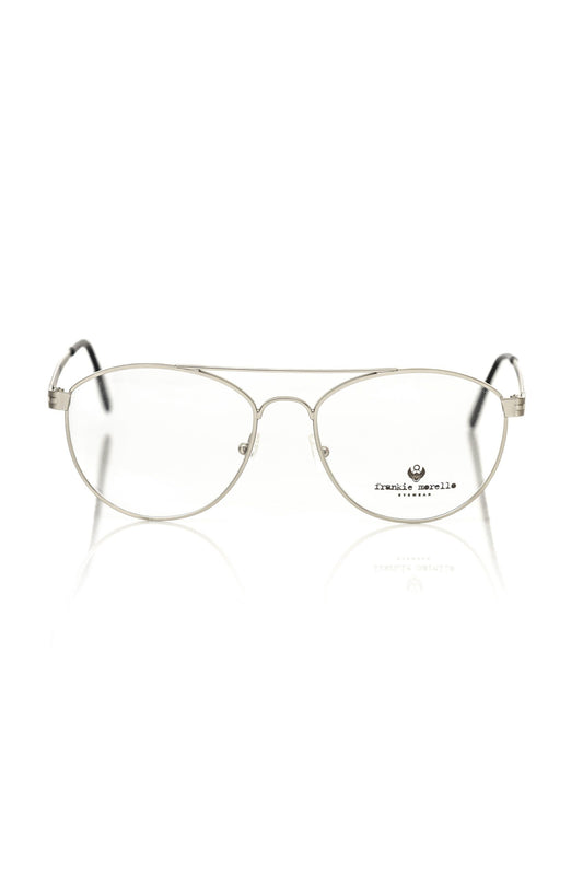 Frankie Morello Silver Metallic Fibre Glasses Frame