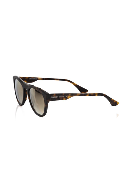 Frankie Morello Brown Acetate Men's Sunglasses