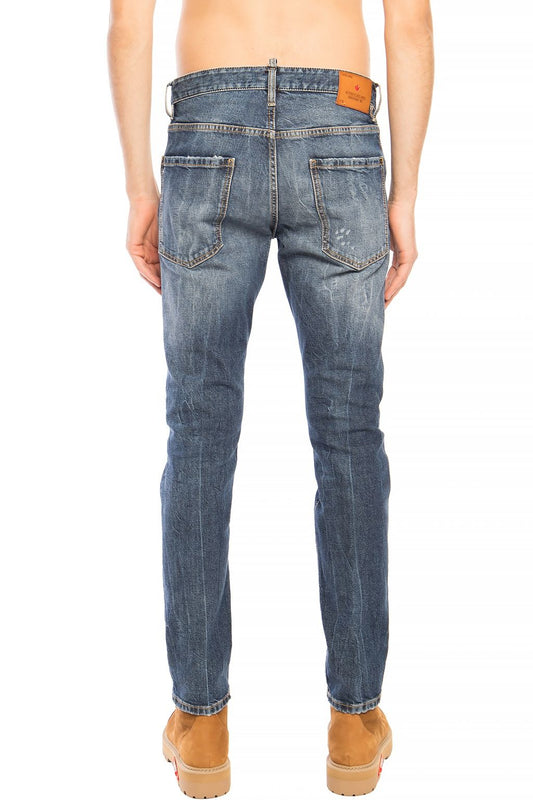 Dsquared² Blue Cotton Men Jeans
