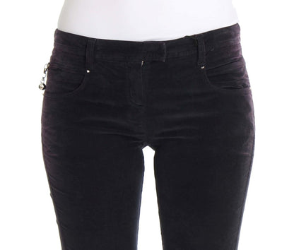 Costume National Purple Cropped Corduroys Jeans