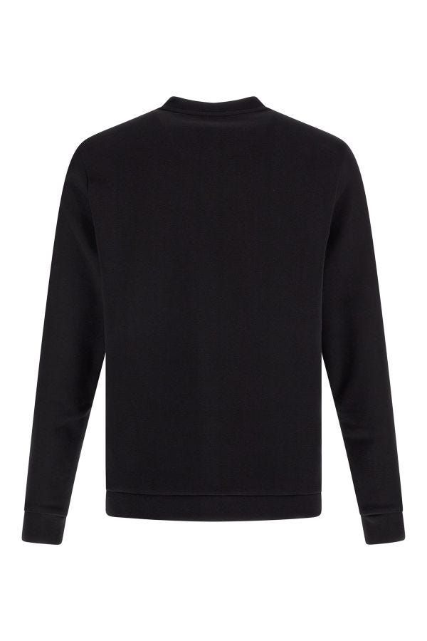 Hugo Boss Elegant Black Cotton Round Neck Sweatshirt