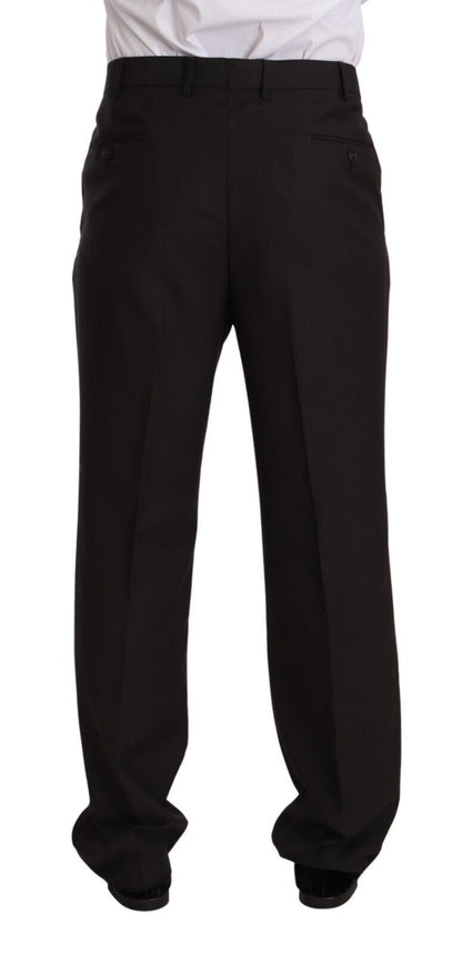 Domenico Tagliente Gray Polyester Single Breasted Formal Suit