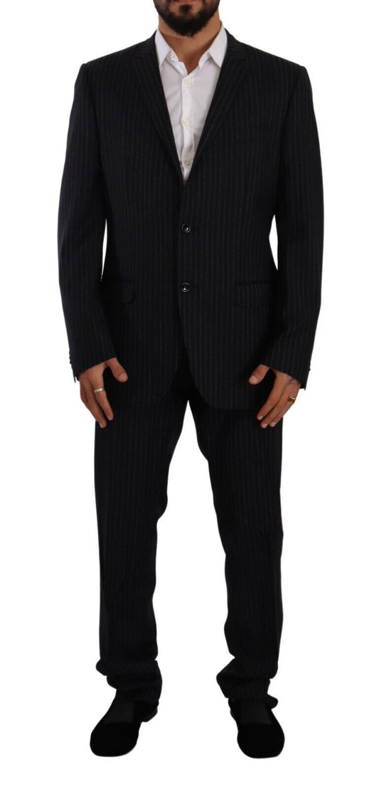 Domenico Tagliente Gray Polyester Single Breasted Formal Suit