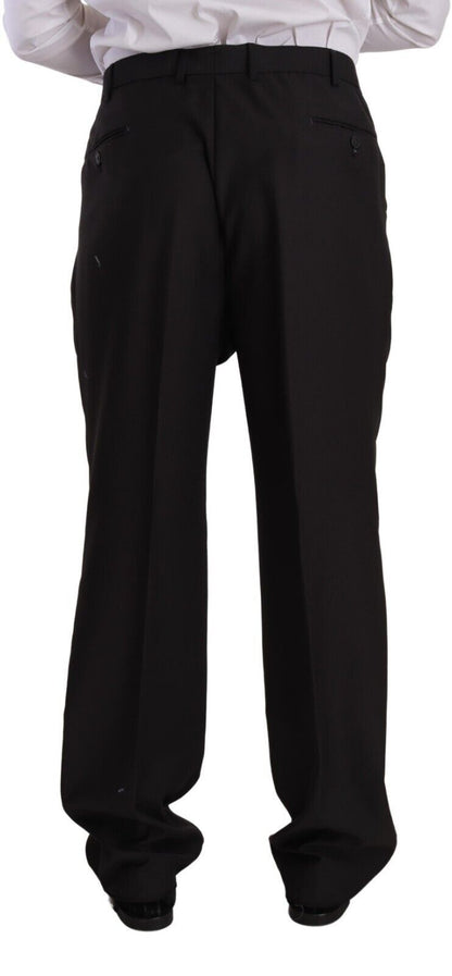 Domenico Tagliente Gray Polyester Single Breasted Formal Suit