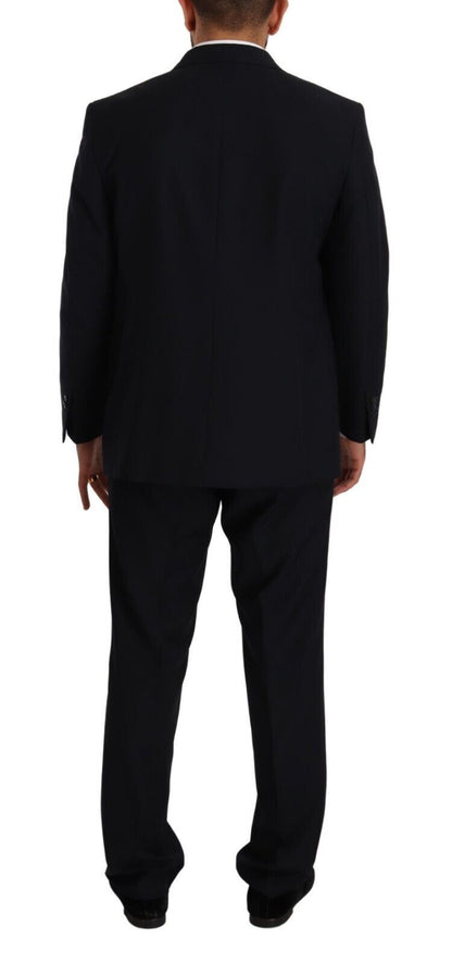 Domenico Tagliente Blue Polyester Single Breasted Formal Suit