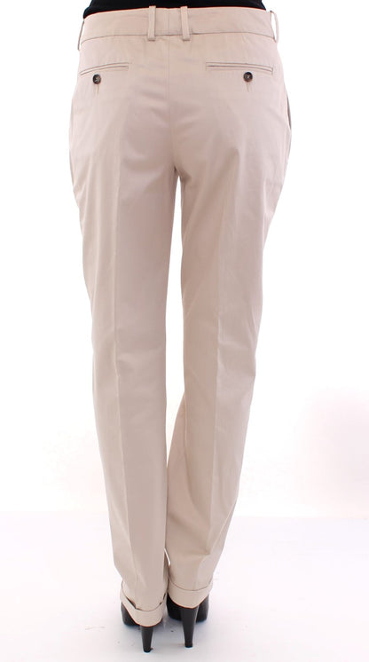 Dolce & Gabbana Beige Cotton Chinos Pants