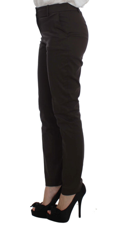 Exte Brown Stretch Two Button Suit