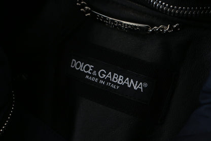 Dolce & Gabbana Black Polyester Hooded Blouson Coat Jacket