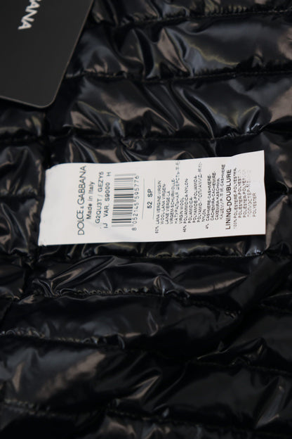 Dolce & Gabbana Black Wool Collared Full Zip Jacket