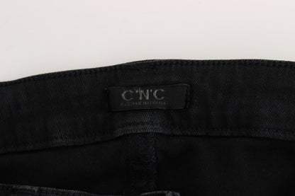 Costume National Black Cotton Slim Fit Denim Jeans