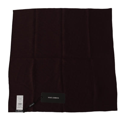 Dolce & Gabbana Brown Silk Blend Square Wrap Handkerchief Scarf