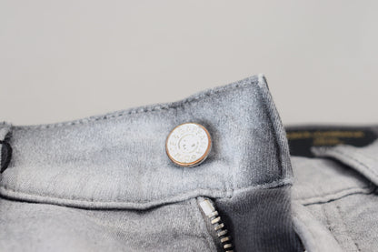 Dolce & Gabbana Gray Washed Skinny Men Denim Jeans