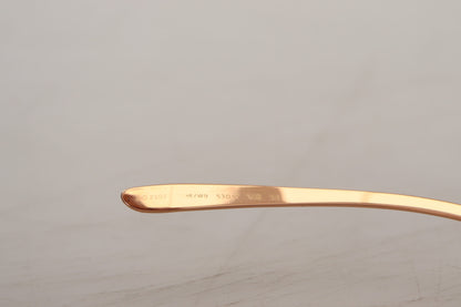 Dolce & Gabbana Pink Gold Rose Sequin Embroidery DG2202 Sunglasses