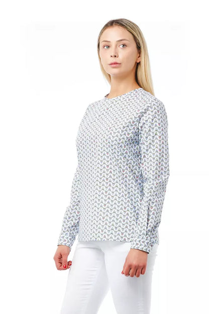 Bagutta White Cotton Women Shirt with Skull Print Closure Detail