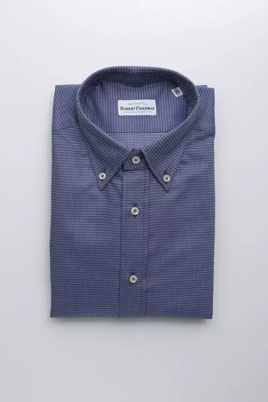 Robert Friedman Blue Cotton Mens Shirt