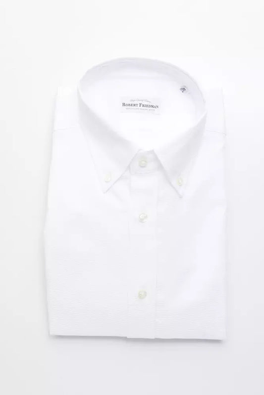 Robert Friedman White Cotton Men's Shirt