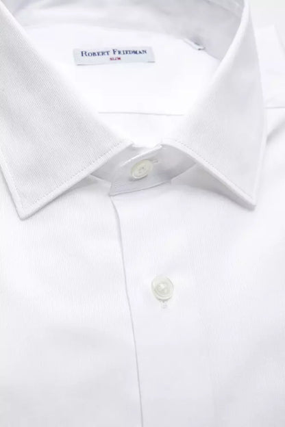 Robert Friedman White Cotton Men's Shirt