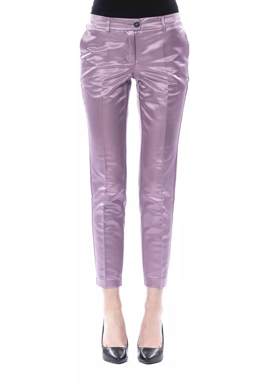 BYBLOS Purple Cotton Women's Pant