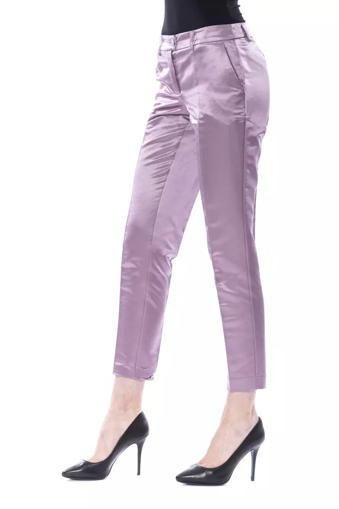 BYBLOS Purple Cotton Women's Pant
