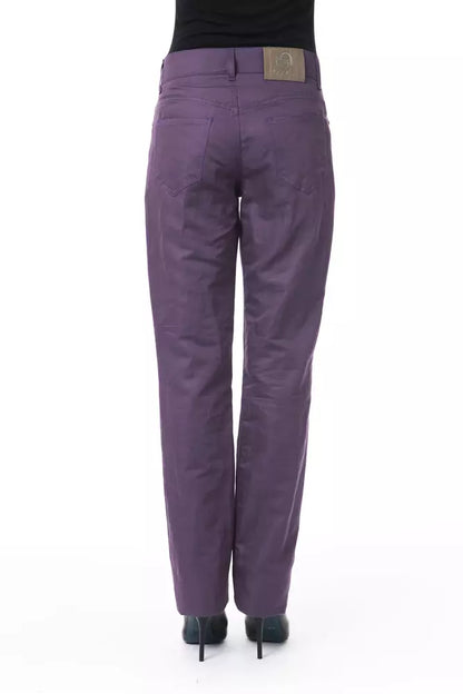 BYBLOS Purple Cotton Women's Pants