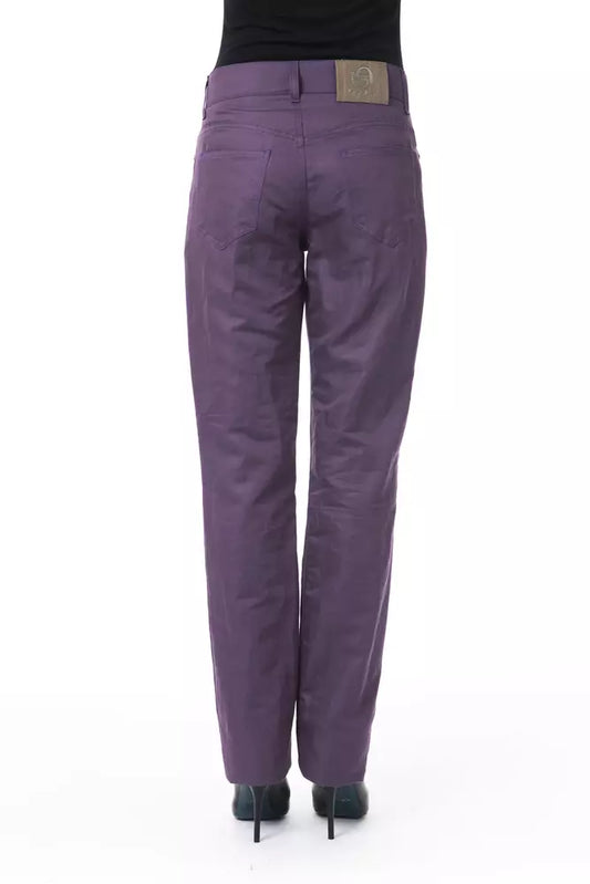 BYBLOS Purple Cotton Women's Pants