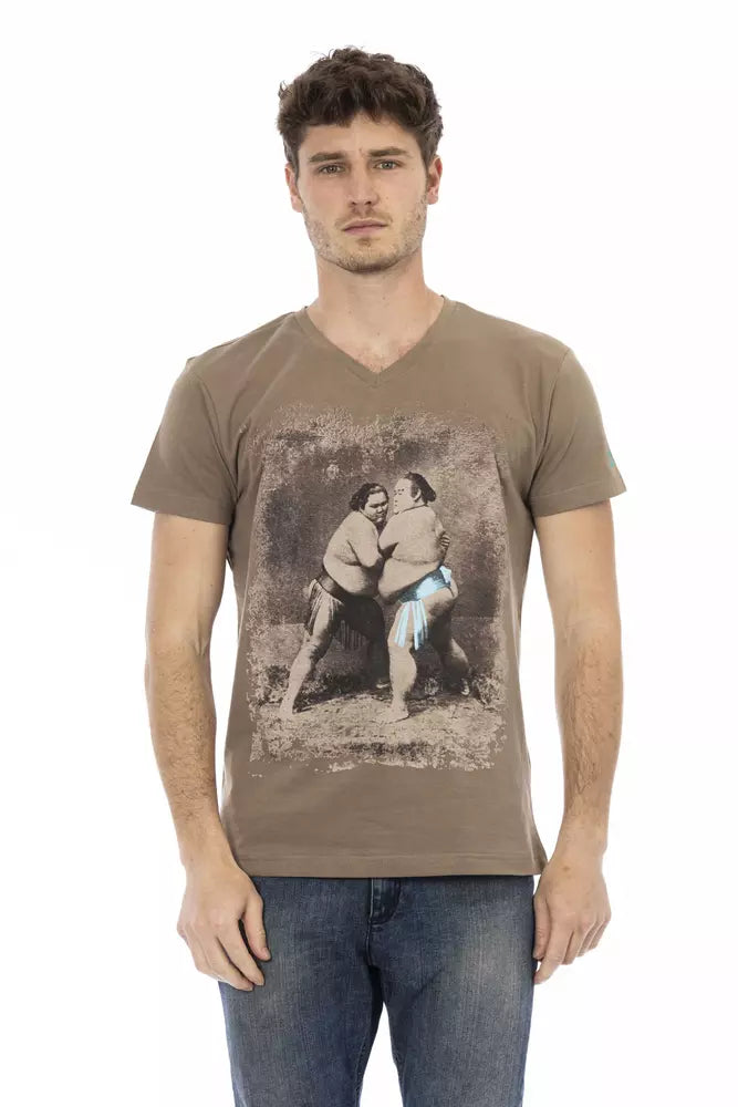 Trussardi Action Brown Cotton Men's T-Shirt