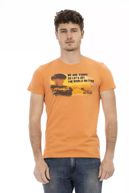 Trussardi Action Orange Cotton Men's T-Shirt