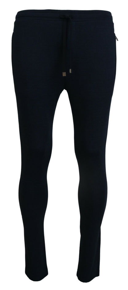 Dolce & Gabbana Blue Mens Sport Cotton Sweatpants Pants