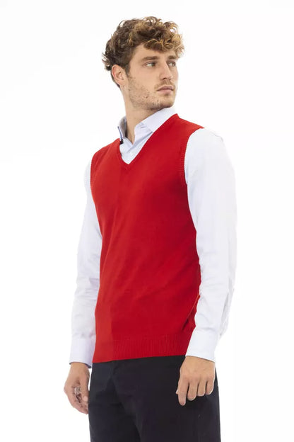 Alpha Studio Red Viscose Men's Jacket