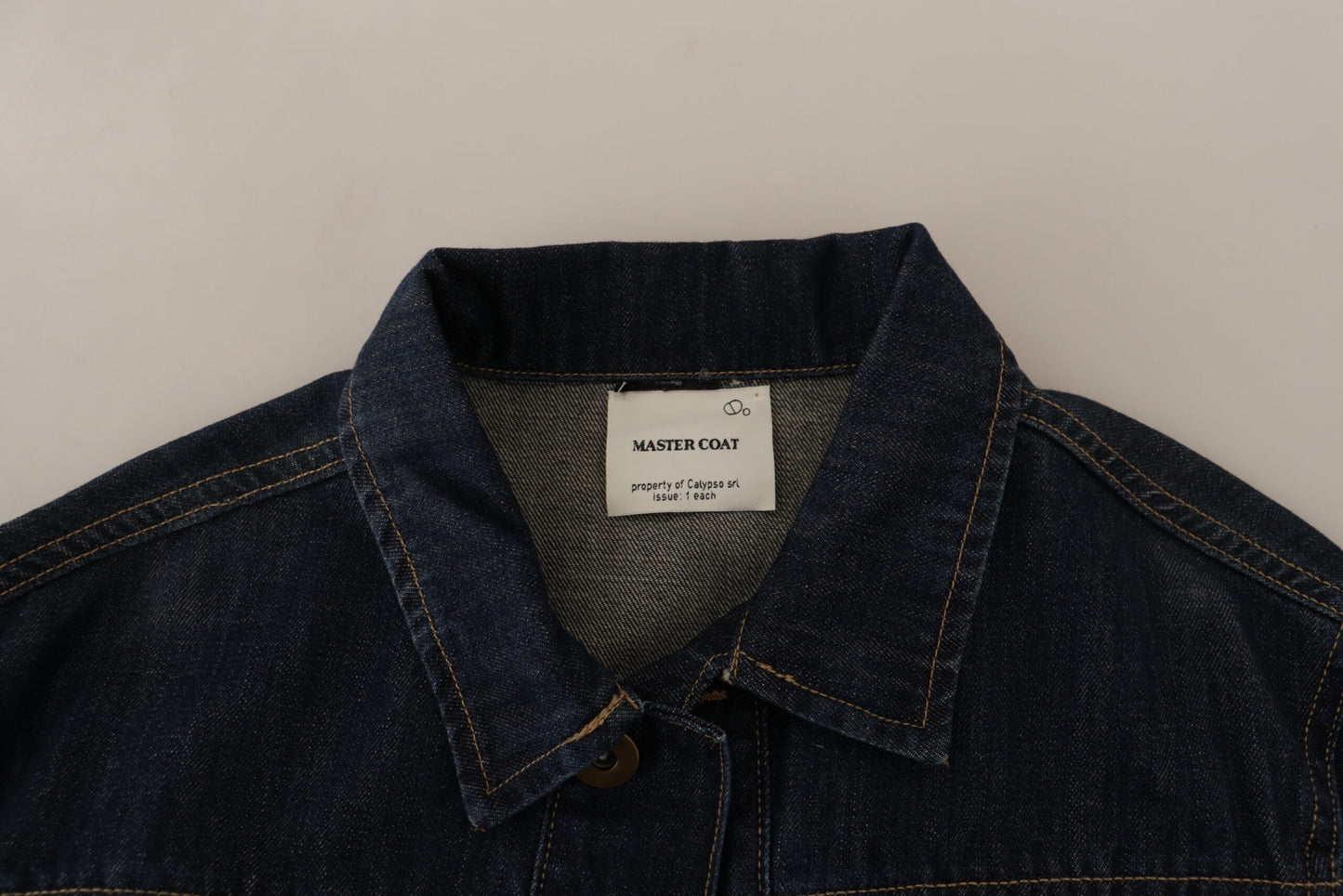 Master Coat Dark Blue Button Down Long Sleeves Denim Jacket