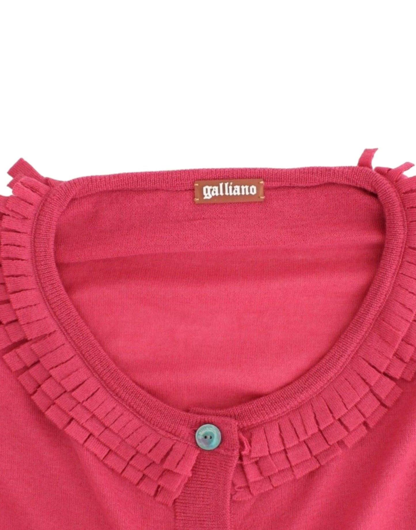 John Galliano Pink wool cardigan