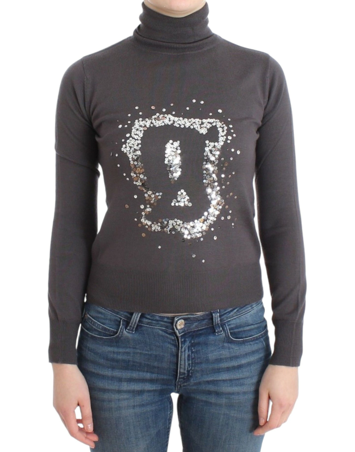 John Galliano Brown turtleneck cotton sweater
