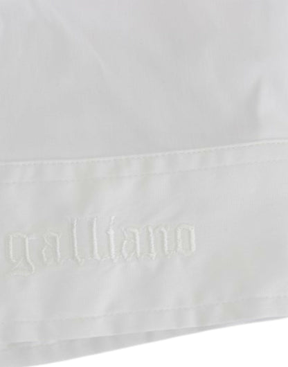 John Galliano White Cotton Shirt Top