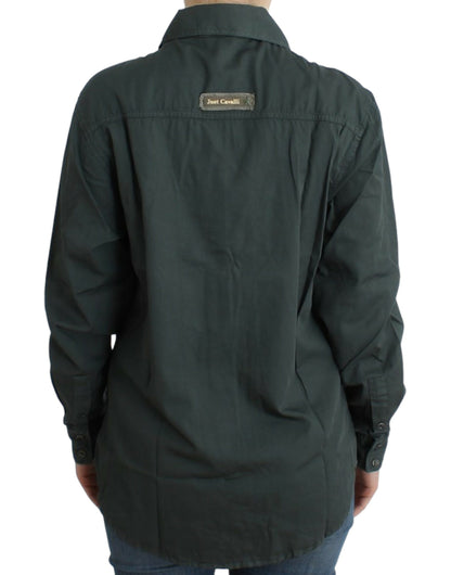 Cavalli Gray button down shirt