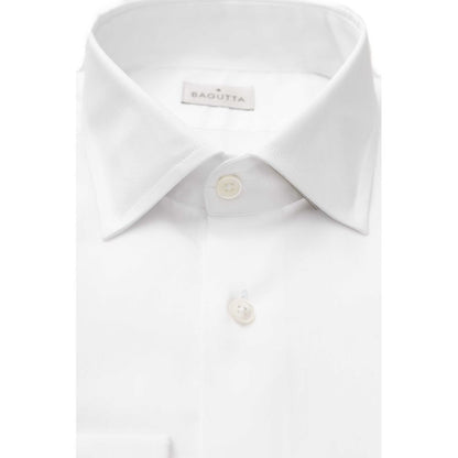Bagutta White Cotton Men's Dress Shirt