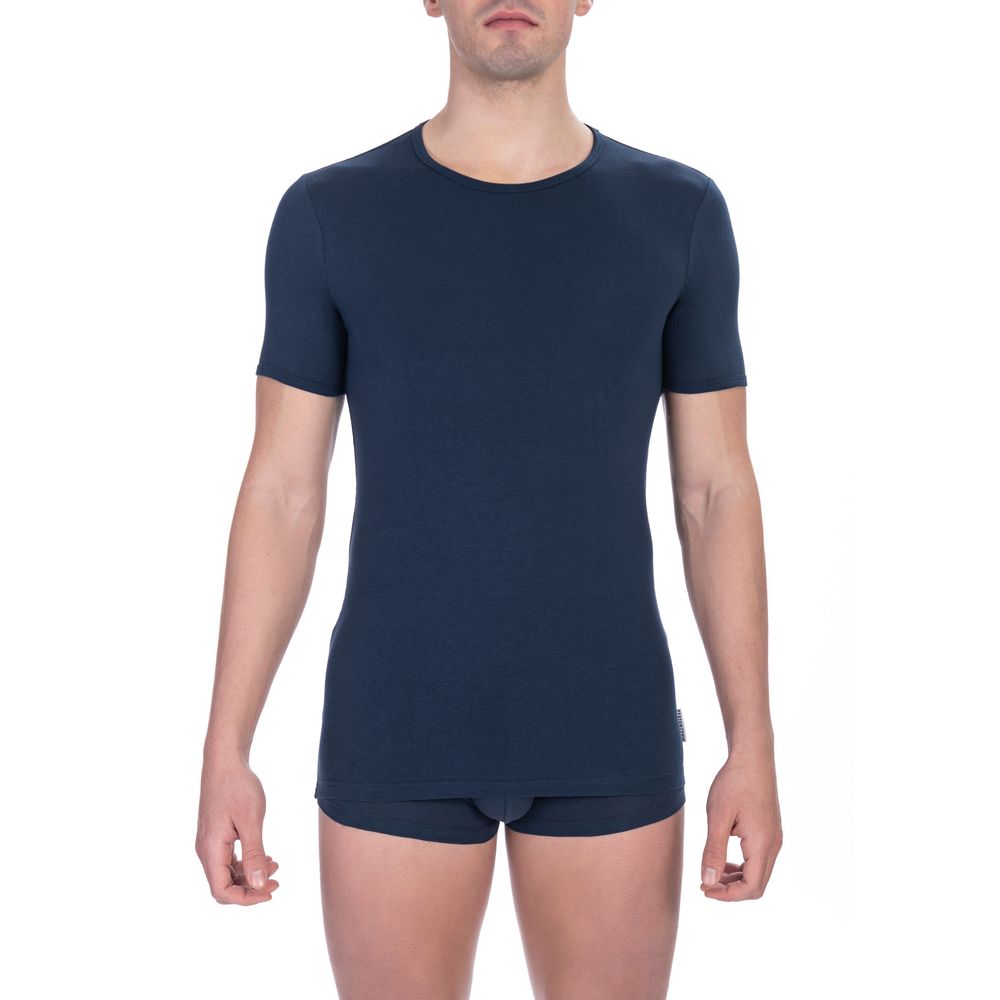 Bikkembergs Blue Cotton Men's T-Shirt Twin Pack