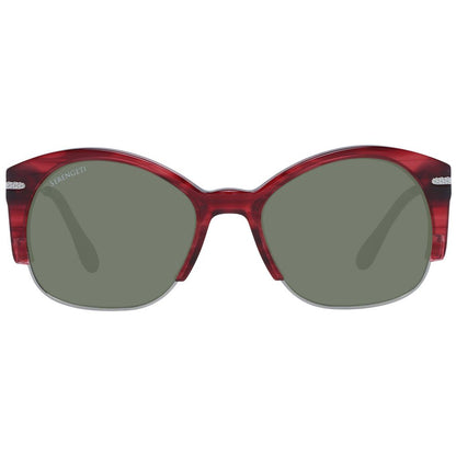Serengeti Red Acetate & Metal Sunglasses