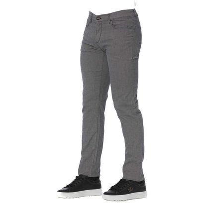 Trussardi Jeans Gray Cotton Men's Pants