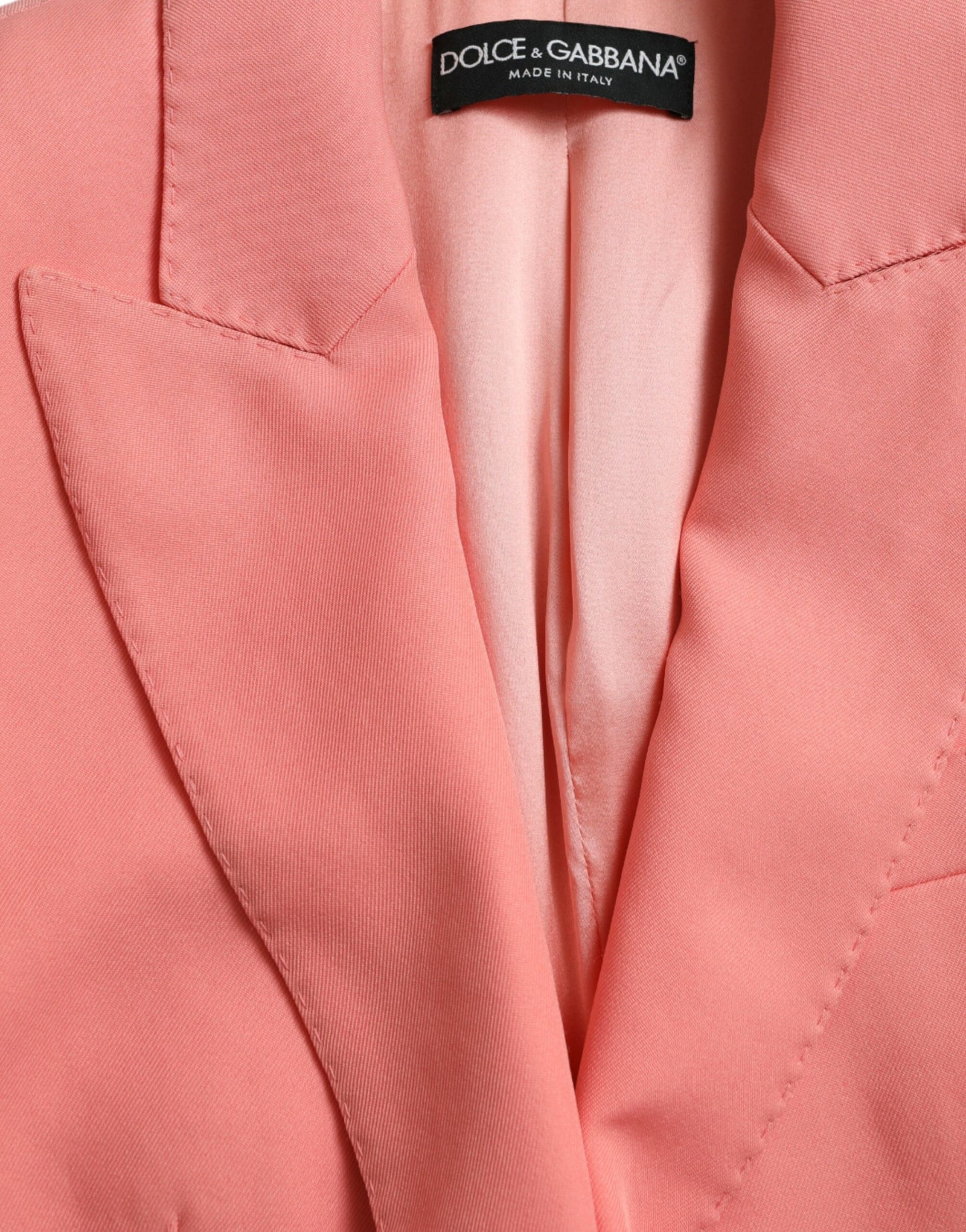 Dolce & Gabbana Pink Polyester Single Breasted Blazer Jacket