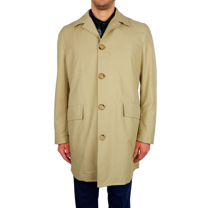 Aquascutum Beige Cotton Men Trench Coat