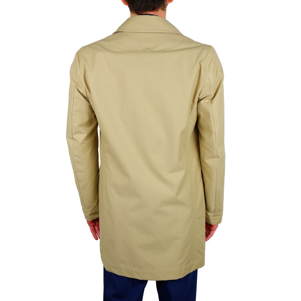 Aquascutum Beige Cotton Men Trench Coat