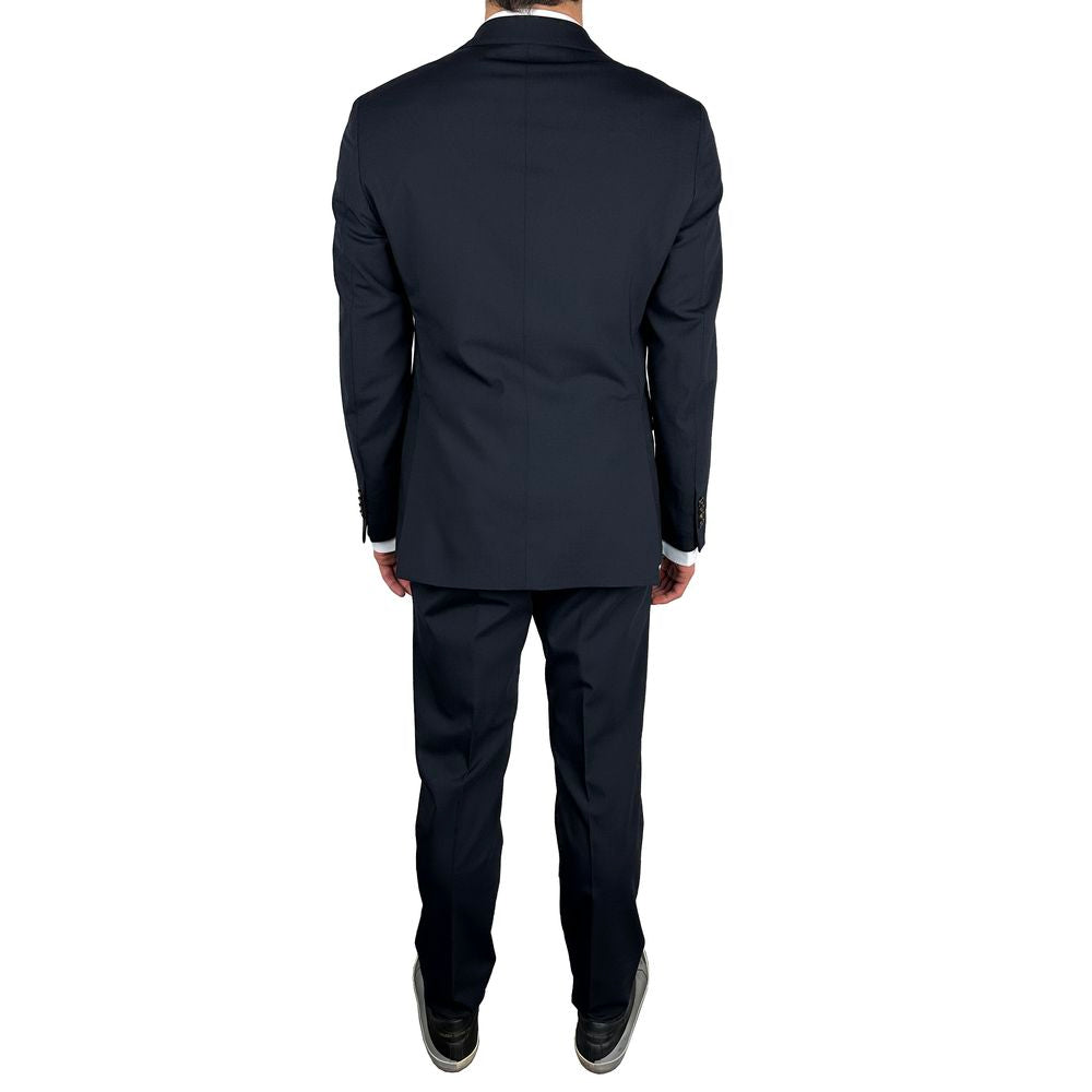 Aquascutum Navy Wool Men's Suit