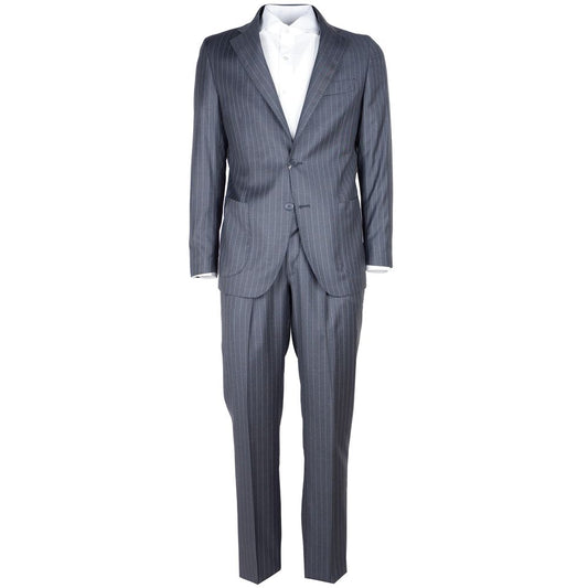 Made in Italy Gray Wool Men's Suit