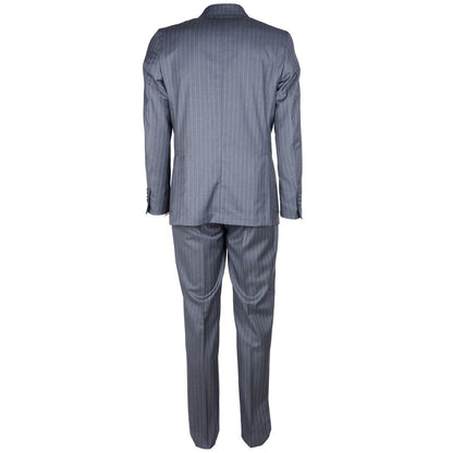 Made in Italy Gray Wool Men's Suit
