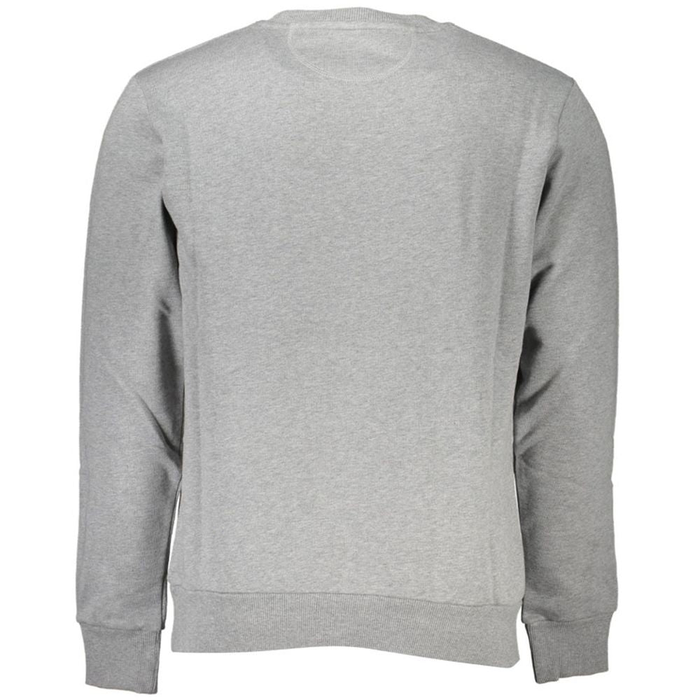 La Martina Gray Cotton Men's Crewneck Sweater