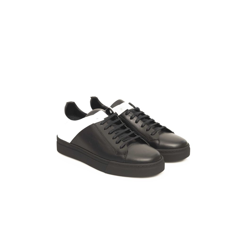 Cerruti 1881 Black Cowhide Men Sneaker